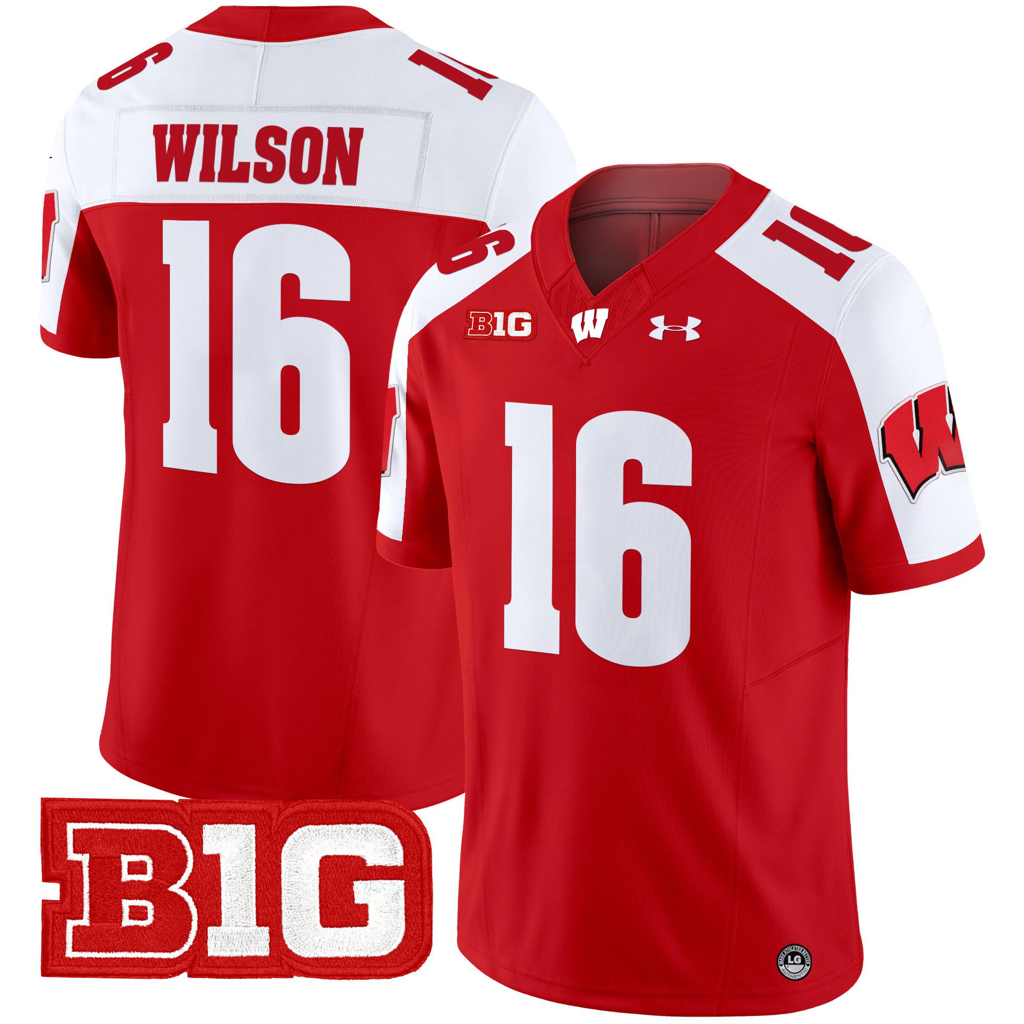 Men Wisconsin Badgers 16 Wilson Red 2024 Vapor Limited NCAA Jersey